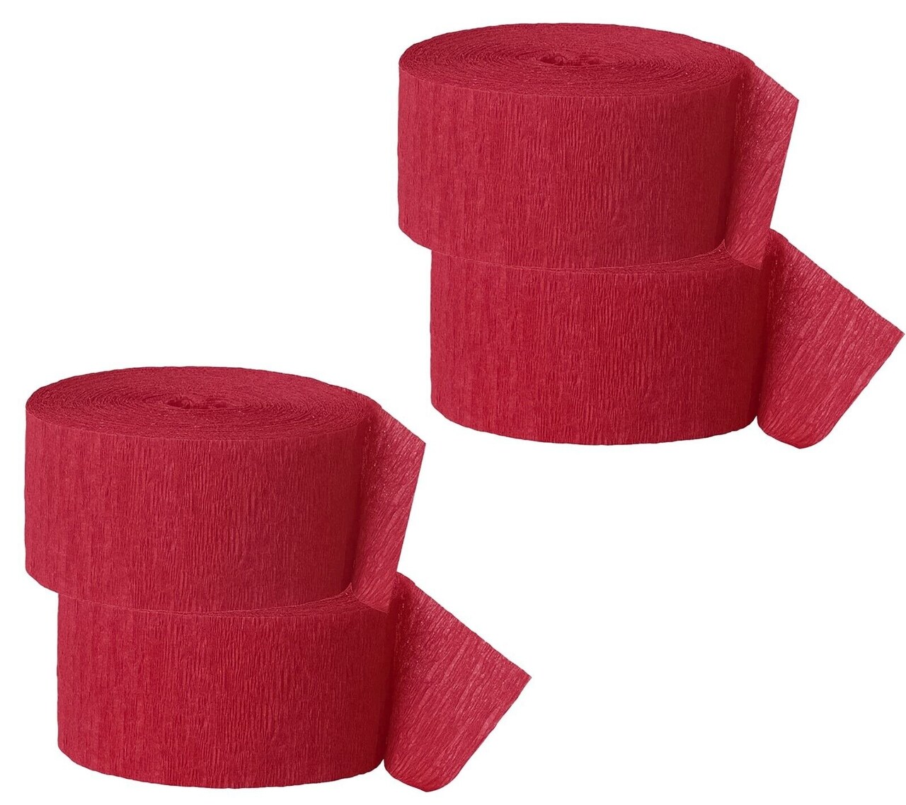 4-Roll Multi-Colored Crepe Paper Streamers for Party Decoration